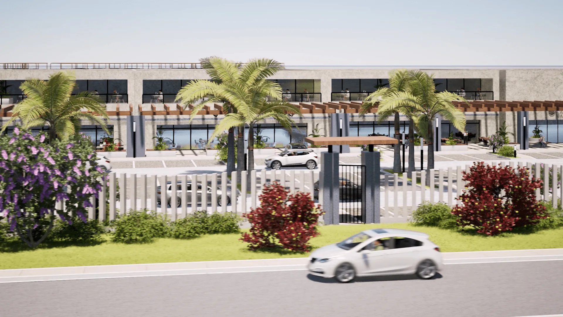 Fachada del Boulevard comercial Liramar Mejía, Arequipa