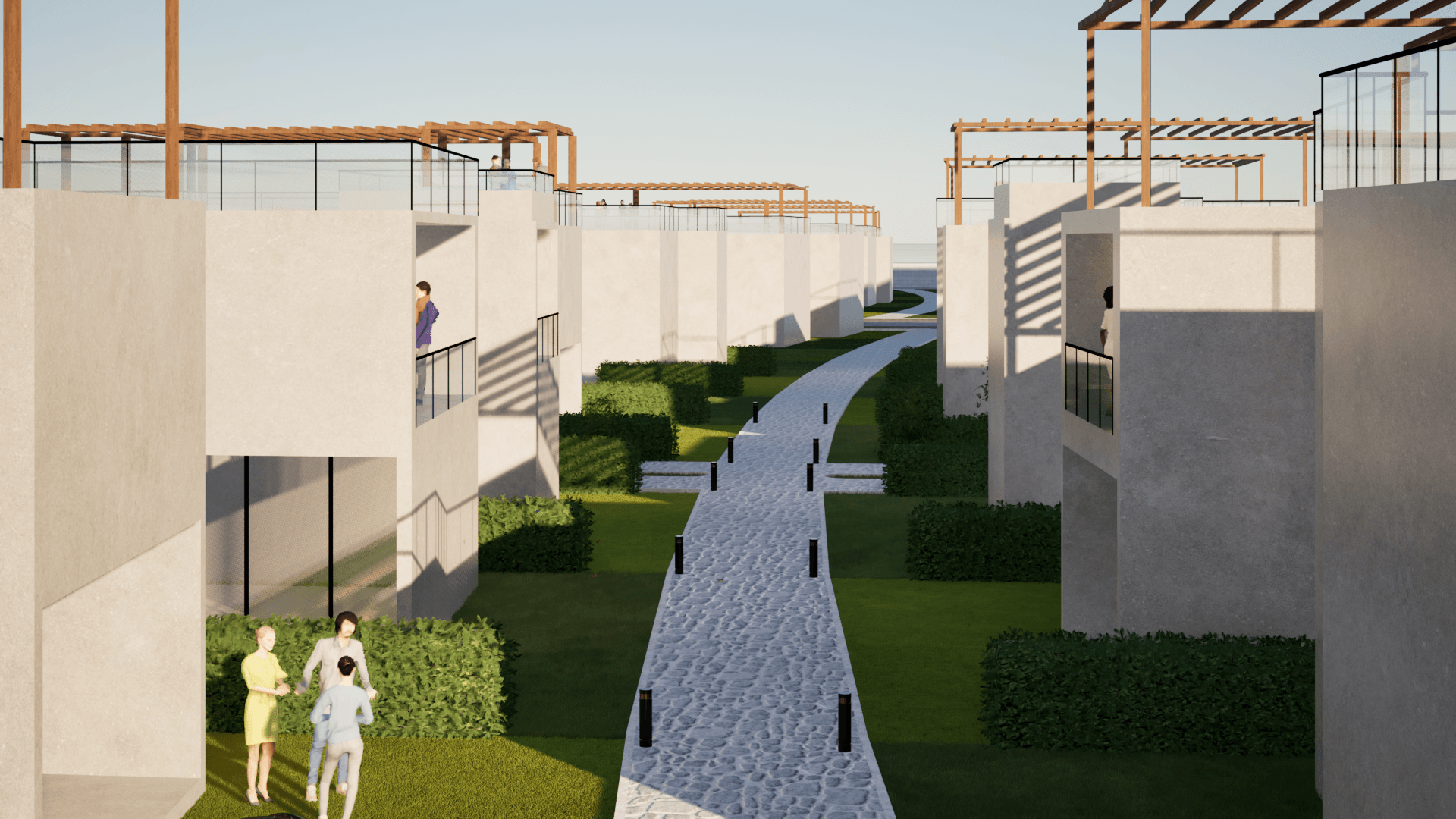 Avenidas y accesos interiores de la urbanización Liramar Mejía
